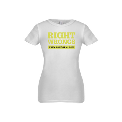 Next Level Girls White Fashion Fit T Shirt-Right Wrongs