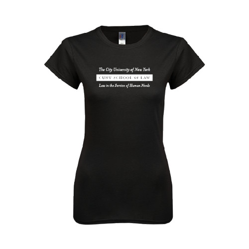 Next Level Womens Black Boyfriend Tee-Official Logo