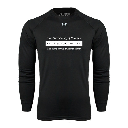 Under Armour Black Long Sleeve Tech Tee-Official Logo