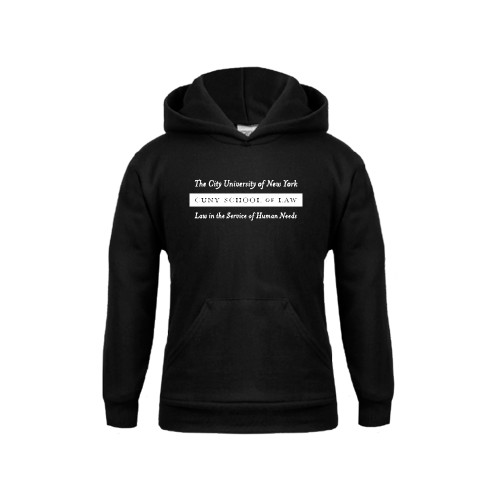 Youth Black Fleece Hoodie-Official Logo