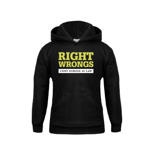 Youth Black Fleece Hoodie-Right Wrongs