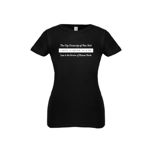 Next Level Girls Black Fashion Fit T Shirt-Official Logo