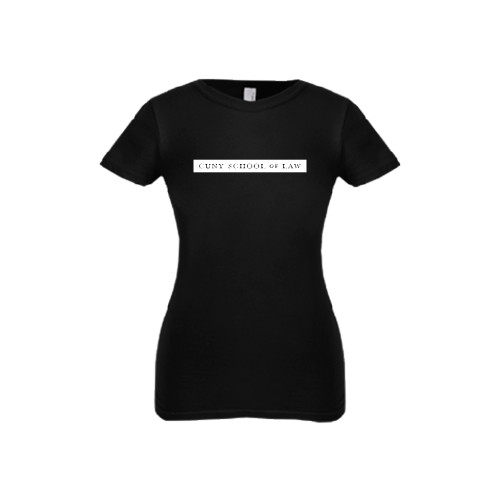 Next Level Girls Black Fashion Fit T Shirt-CUNY School of Law