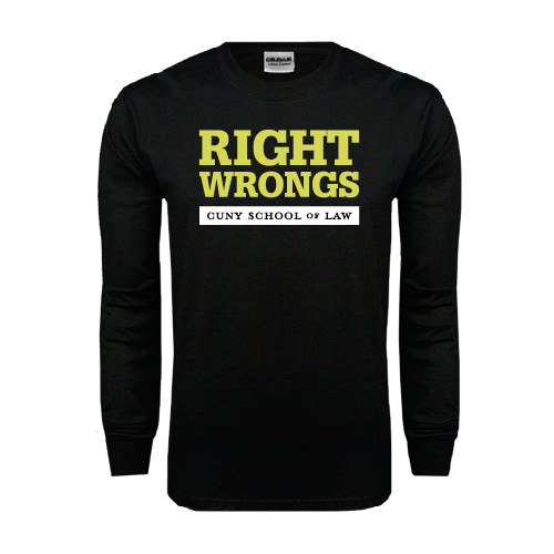 Black Long Sleeve T Shirt-Right Wrongs