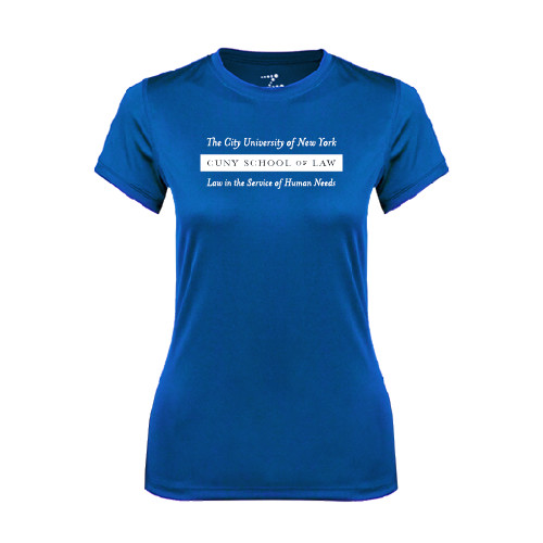Womens Royal Performance Tee-Official Logo