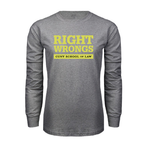 Grey Long Sleeve T Shirt-Right Wrongs