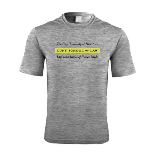 Grey Heather Performance Contender Tee-Official Logo