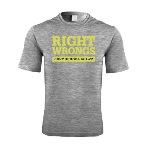 Grey Heather Performance Contender Tee-Right Wrongs
