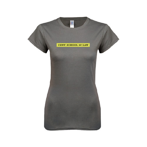 Next Level Womens Charcoal Boyfriend Tee-CUNY School of Law