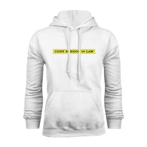 White Fleece Hoodie-CUNY School of Law