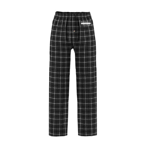 Black/Grey Flannel Pajama Pant-Official Logo