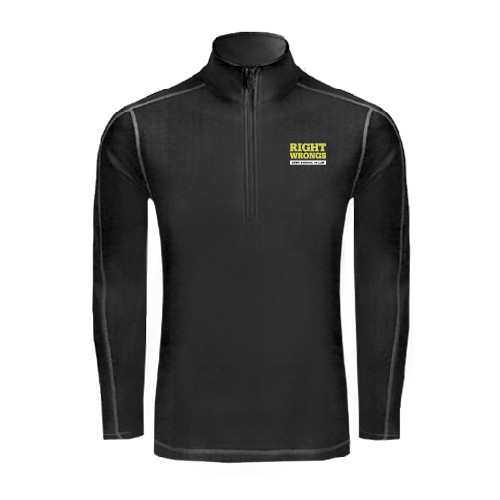 Sport Tek Black Sport Wick Stretch 1/2 Zip Pullover-Right Wrongs