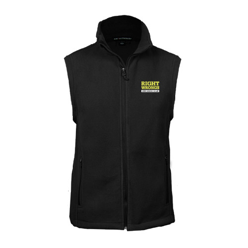 Black Fleece Full Zip Vest-Right Wrongs
