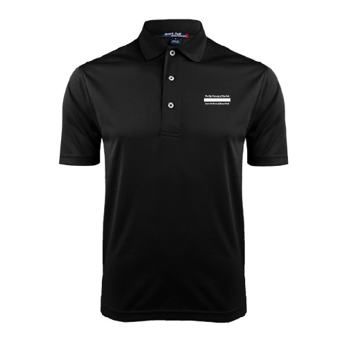 Black Dry Mesh Polo-Official Logo