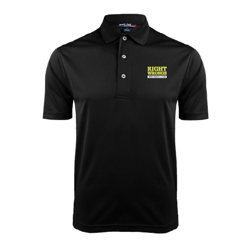 Black Dry Mesh Polo-Right Wrongs
