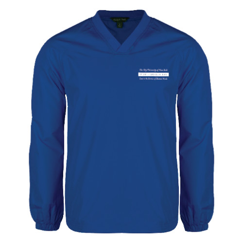 Royal V Neck Raglan Windshirt-Official Logo