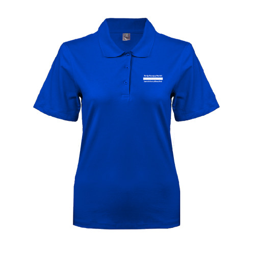 Womens Silk Touch Royal Pique Polo-Official Logo