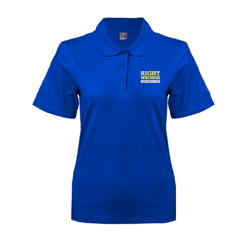 Womens Silk Touch Royal Pique Polo-Right Wrongs