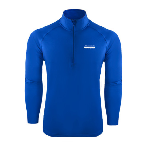 Sport Tek Royal Sport Wick Stretch 1/2 Zip Pullover-Official Logo