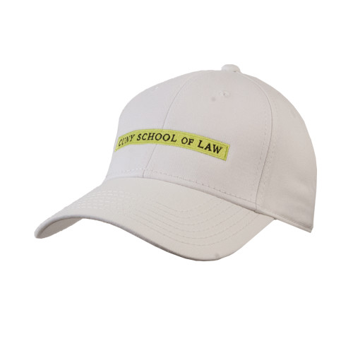 White Structured Adjustable Pro Style Hat-CUNY School of Law