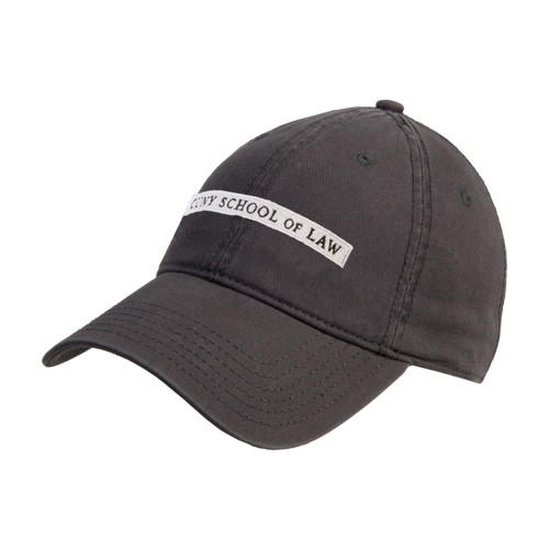 Charcoal Unstructured Adjustable Low Profile Hat-CUNY School of Law