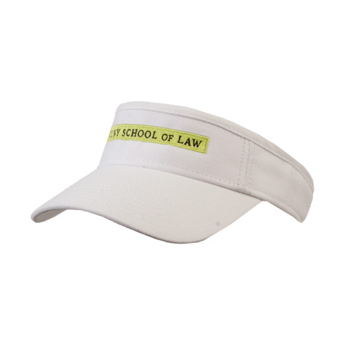 White Brushed Bull Denim Visor-CUNY School of Law