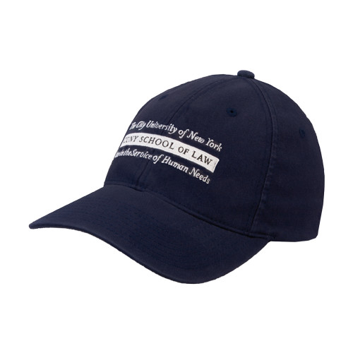 Navy Flexfit Structured Low Profile Hat-Official Logo