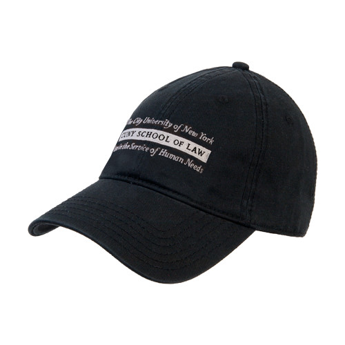 Black Unstructured Adjustable Low Profile Hat-Official Logo