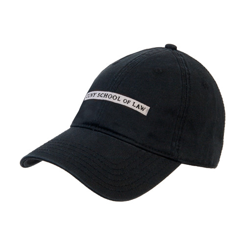 Black Unstructured Adjustable Low Profile Hat-CUNY School of Law