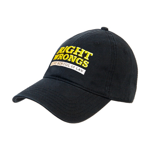 Black Unstructured Adjustable Low Profile Hat-Right Wrongs