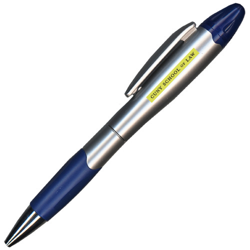 Silver/Blue Blossom Pen/Highlighter-CUNY School of Law