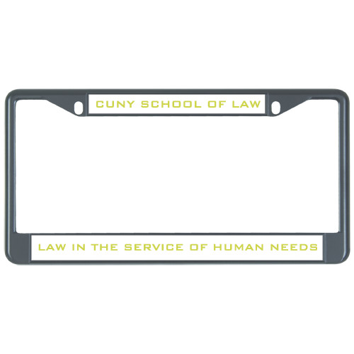 Metal License Plate Frame in Black-CUNY