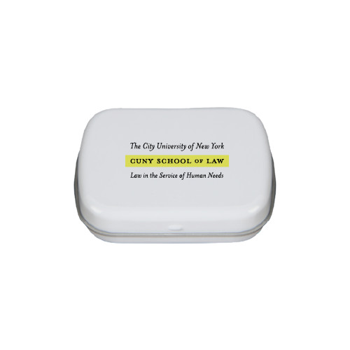 White Rectangular Peppermint Tin-Official Logo