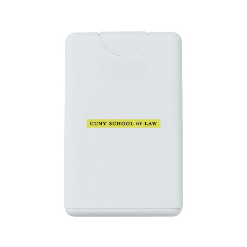 White .66 oz Card Shape Hand Sanitizer-CUNY School of Law