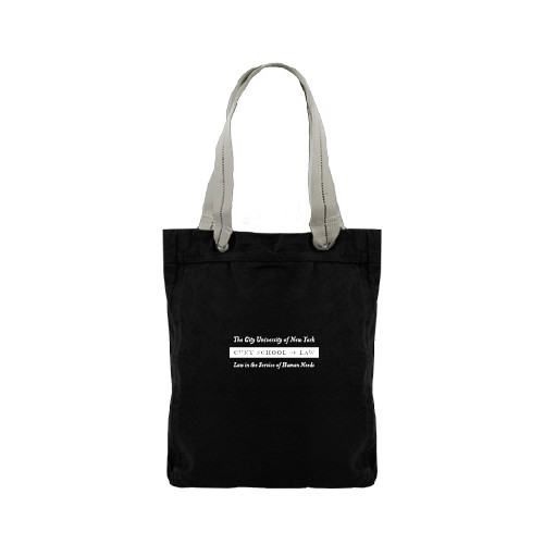 Allie Black Canvas Tote-Official Logo