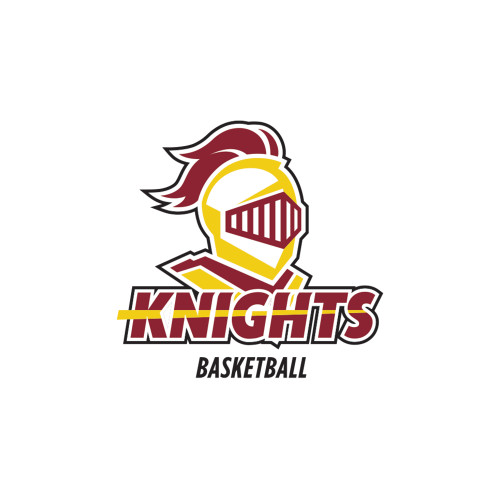  Medium Decal - Knights Basketball Stacked