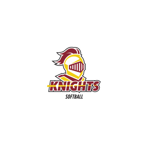  Extra Small Decal - Knights Softball Stacked