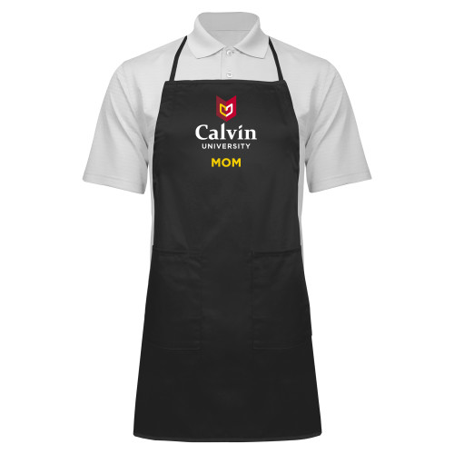  Full Length Black Apron - Mom University Logo Vertical