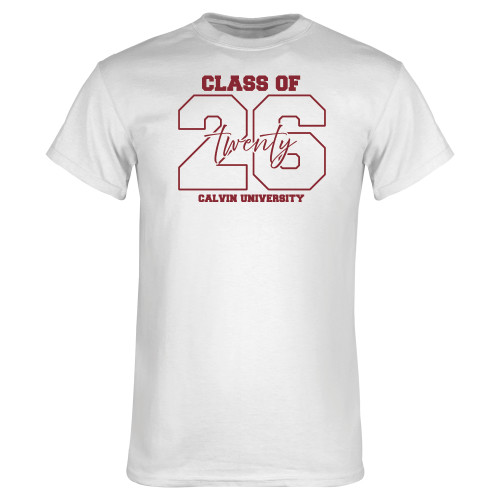  White T Shirt - Calvin University - CLASS OF 2026