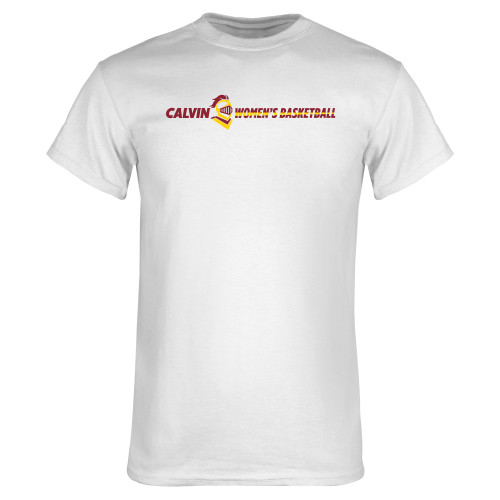  White T Shirt - Calvins Womens Basketball Horizontal