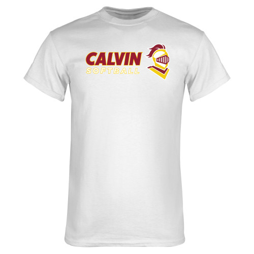  White T Shirt - Calvins Softball Horizontal