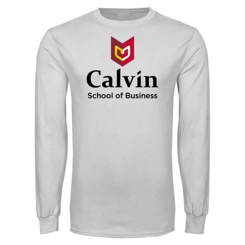  White Long Sleeve T Shirt - School of Business