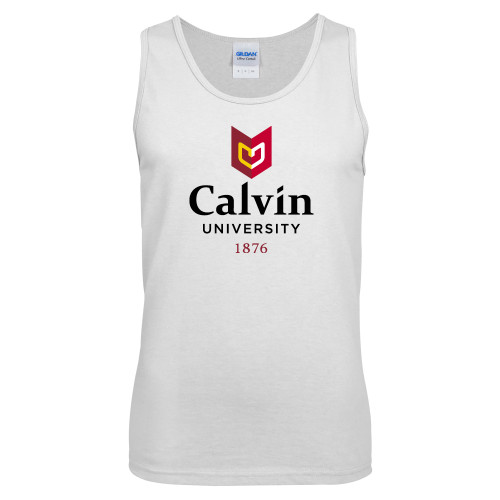  White Tank Top - University Logo 1876 Vertical