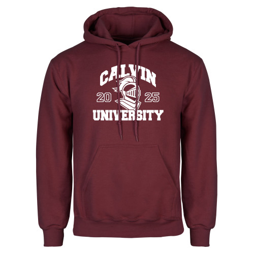 Calvin Univ Maroon Fleece Hoodie