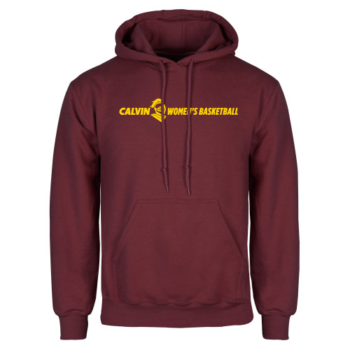  Maroon Fleece Hoodie - Calvins Womens Basketball Horizontal