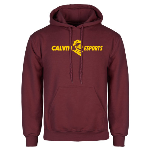  Maroon Fleece Hoodie - Calvins Esports Horizontal