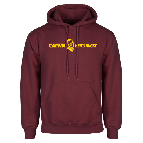  Maroon Fleece Hoodie - Calvins Mens Rugby Horizontal