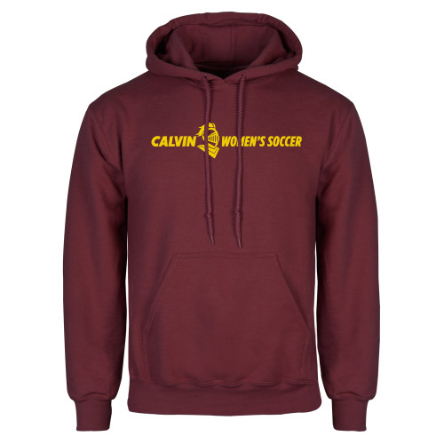  Maroon Fleece Hoodie - Calvins Womens Soccer Horizontal