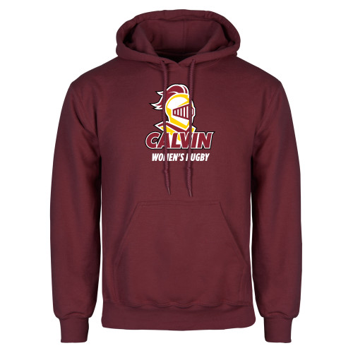  Maroon Fleece Hoodie - Calvins Womens Rugby Stacked