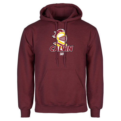  Maroon Fleece Hoodie - Calvins Ski Stacked